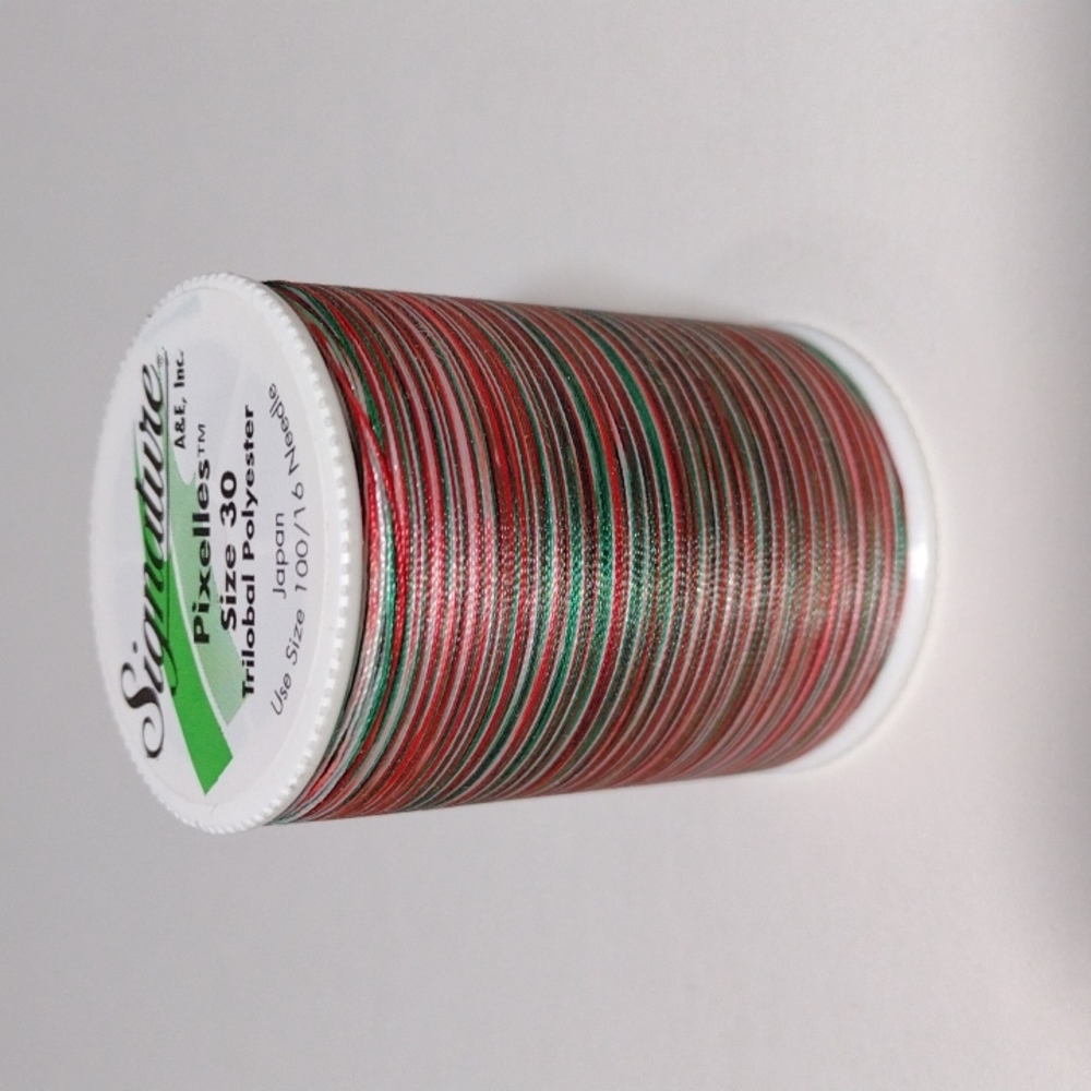 2/$20 Signature Pixelles Variegated Thread 500 YDS M02 Holiday Rare
